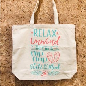 Relax Rewind Fabric Tote Bag